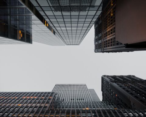 bottom photography of high-rise buildings during daytime