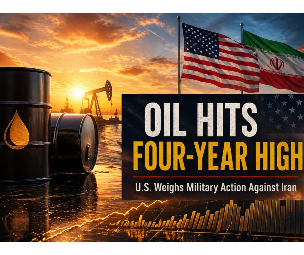 Oil Hits Four-Year High as U.S. Weighs