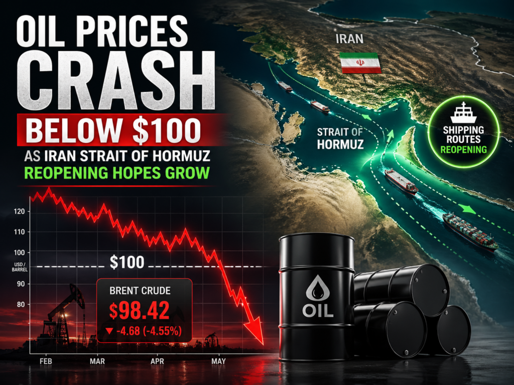Oil Prices Crash Below $100