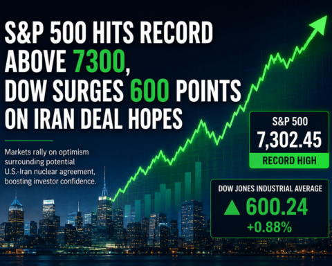 S&P 500 Hits Record Above 7300, Dow Surges 600 Points on Iran Deal Hopes