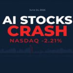 markets today June 24 2026 Nasdaq falls AI stocks crash selloff