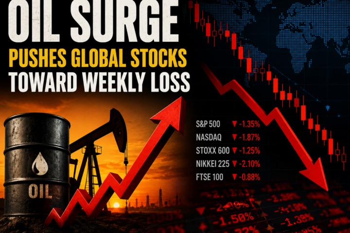 Oil Surge Pushes Global Stocks Toward a Weekly Loss