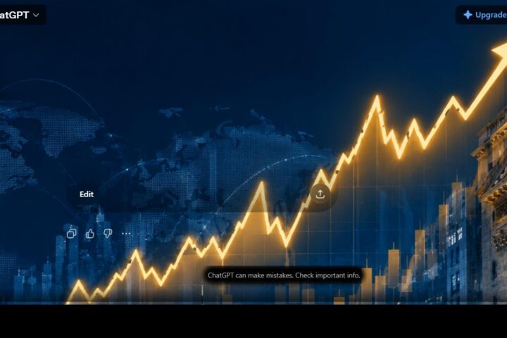 European stocks rise chart with Wall Street bull and European city skyline